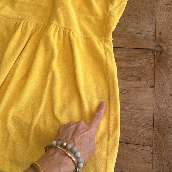 Tibi Yellow Terrycloth Swim Cover-Up / Summer Dress Size S — Beach Ready! - Picture 7 of 7